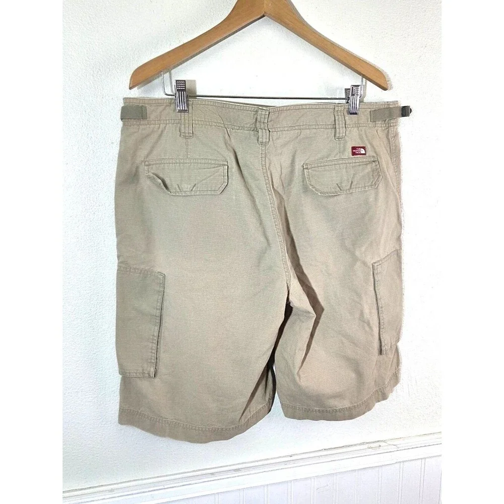 The North Face Mens Cargo Hiking Shorts 38 Beige Ripstop Outdoor Utility